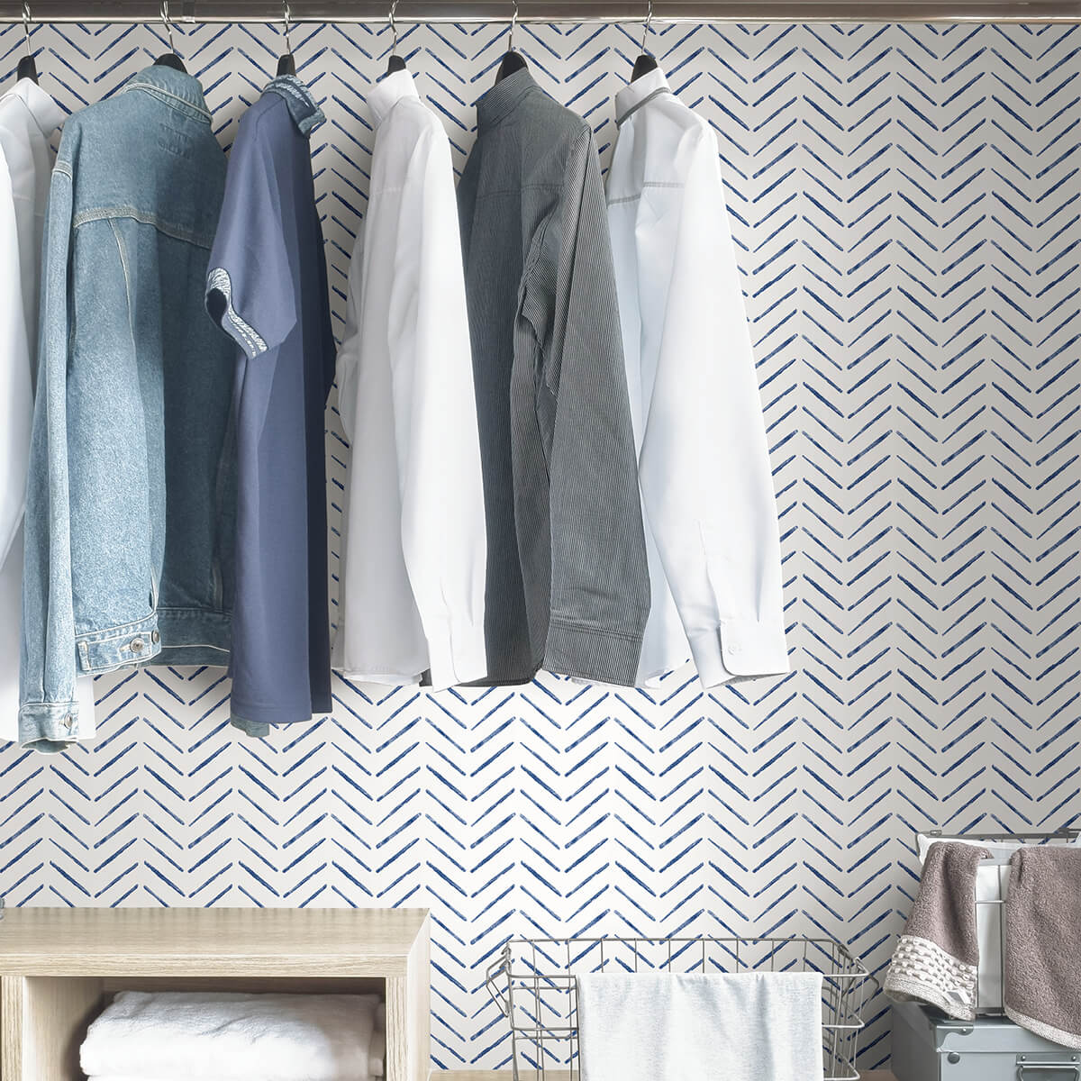 this-utterly-versatile-peel-and-stick-wallpaper-is-perfect-for-updating-a-bathroom-home-office-or-ev-york-wallcoverings-nus4389 - York Wallcoverings Wallpaper