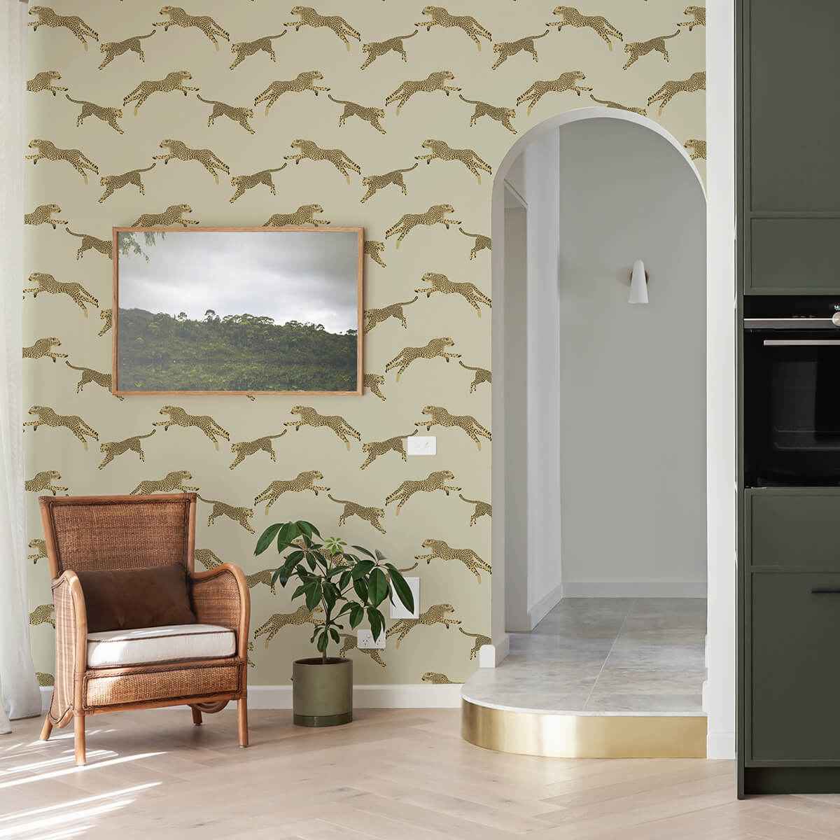 Dune Leaping Cheetah Peel and Stick Wallpaper - York Wallcoverings - SCS4274 - York Wallcoverings Wallpaper