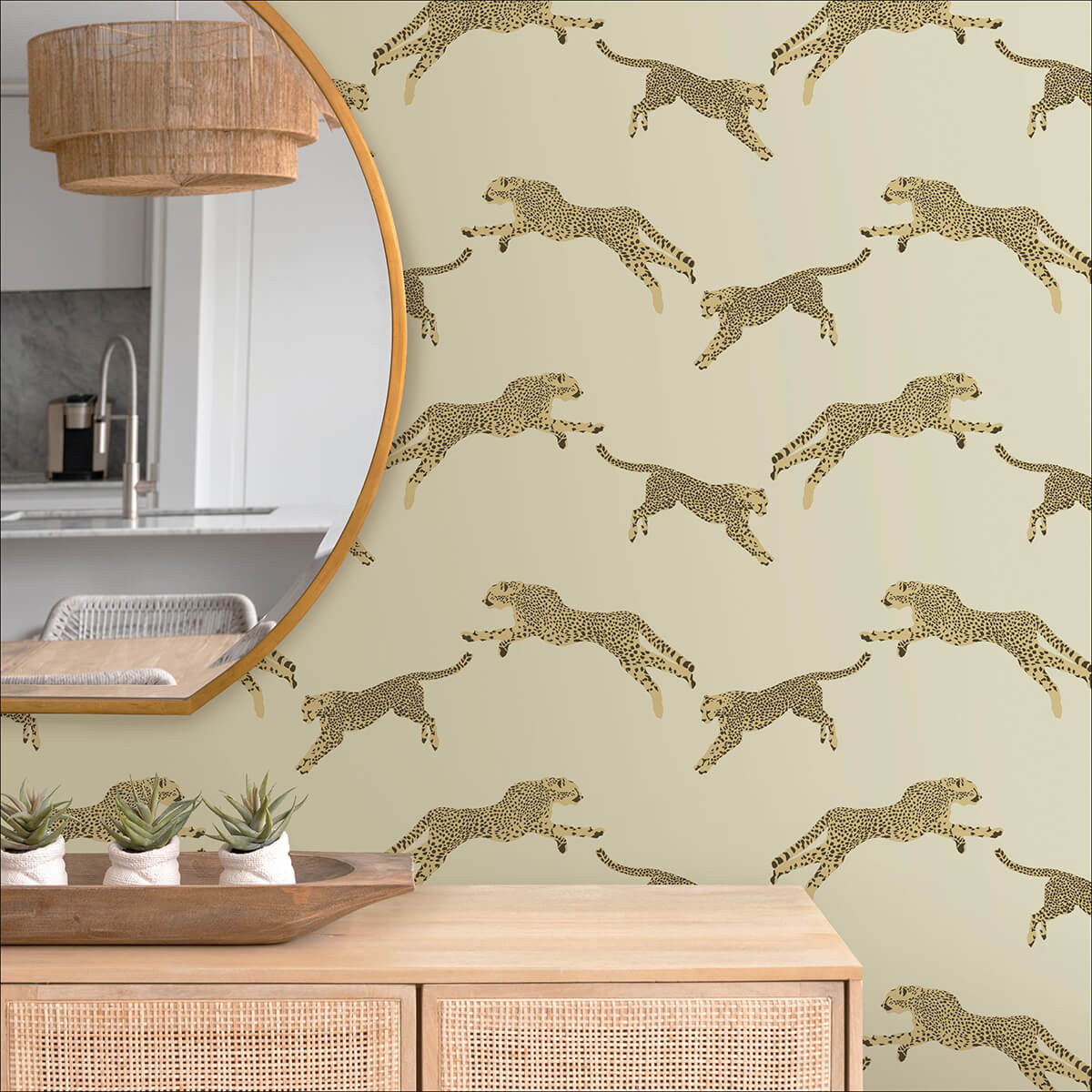 Dune Leaping Cheetah Peel and Stick Wallpaper - York Wallcoverings - SCS4274 - York Wallcoverings Wallpaper