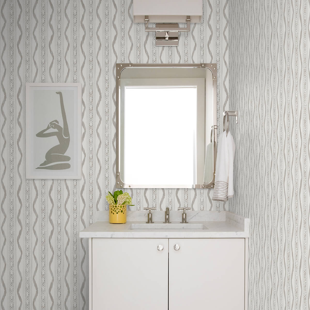 rhys-stone-ikat-stripe-wallpaper-york-wallcoverings-ast4348 - York Wallcoverings Wallpaper