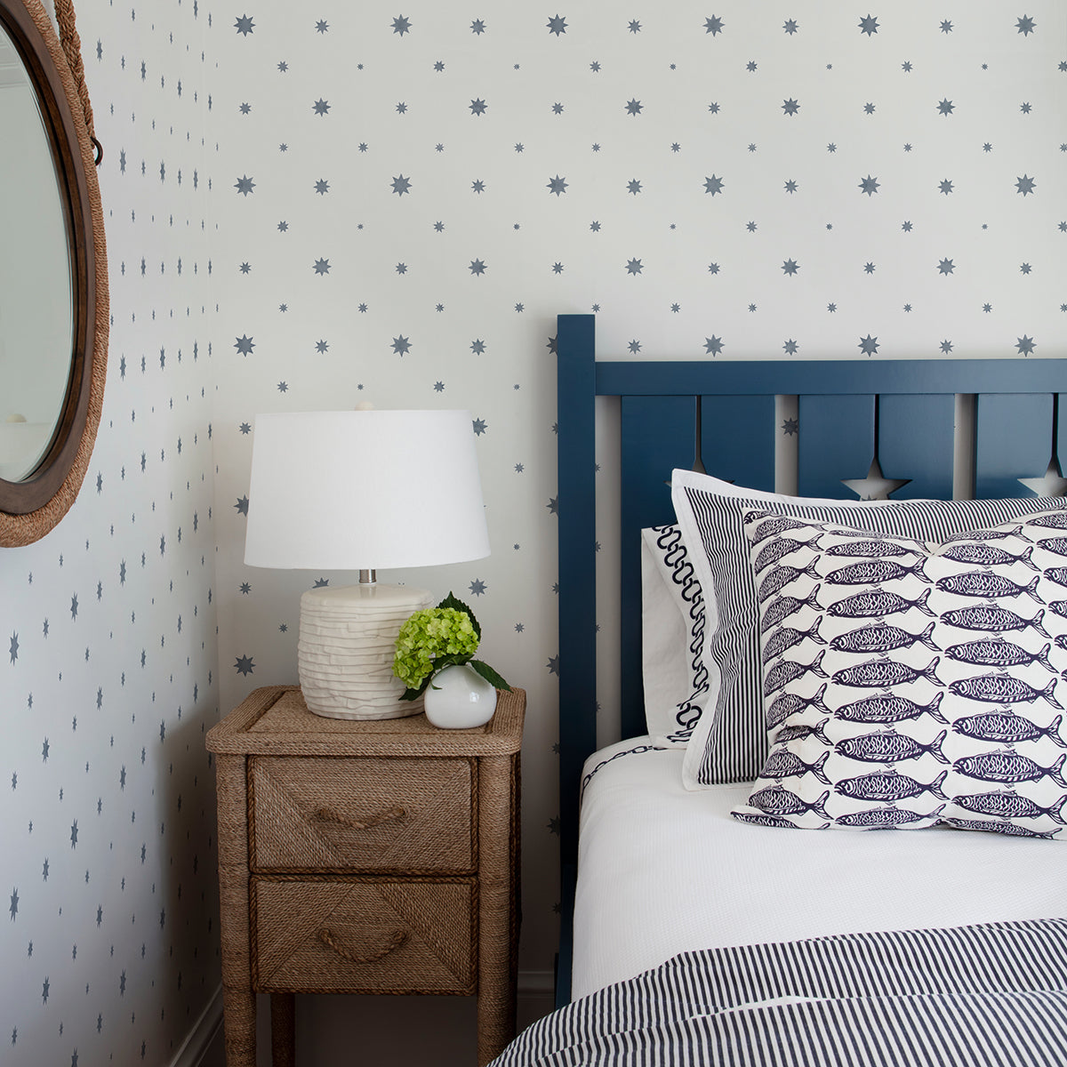 henry-blue-starburst-wallpaper-york-wallcoverings-ast4351 - York Wallcoverings Wallpaper