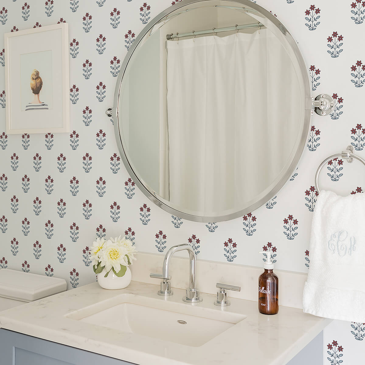kit-red-floral-wallpaper-york-wallcoverings-ast4361 - York Wallcoverings Wallpaper