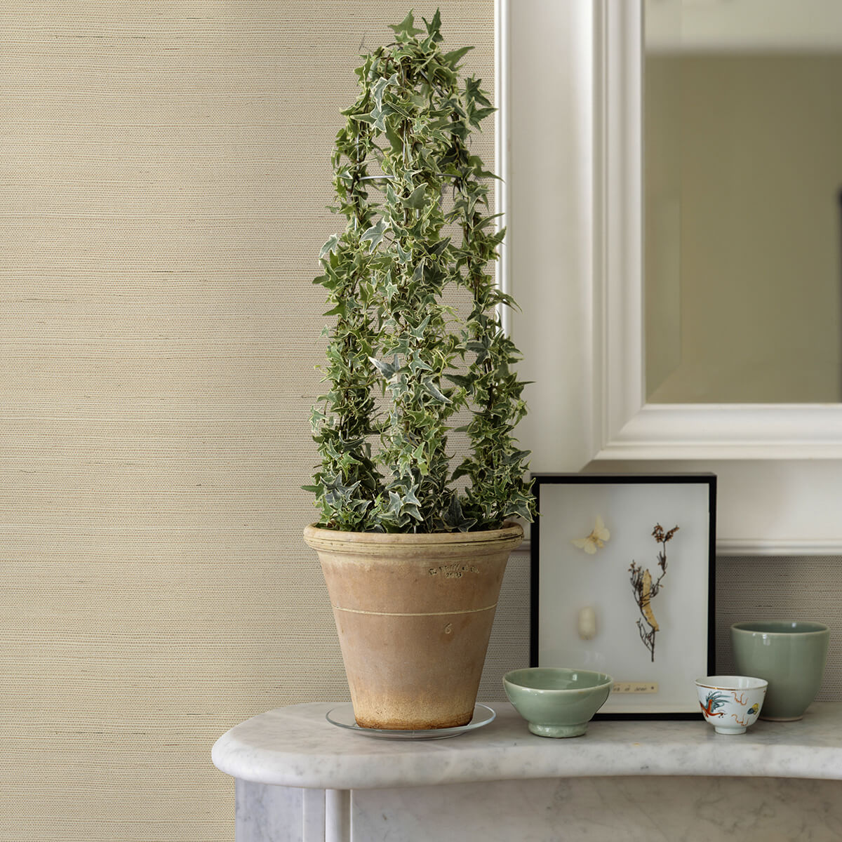 hetao-cream-sisal-grasscloth-wallpaper-york-wallcoverings-2972-54760 - York Wallcoverings Wallpaper