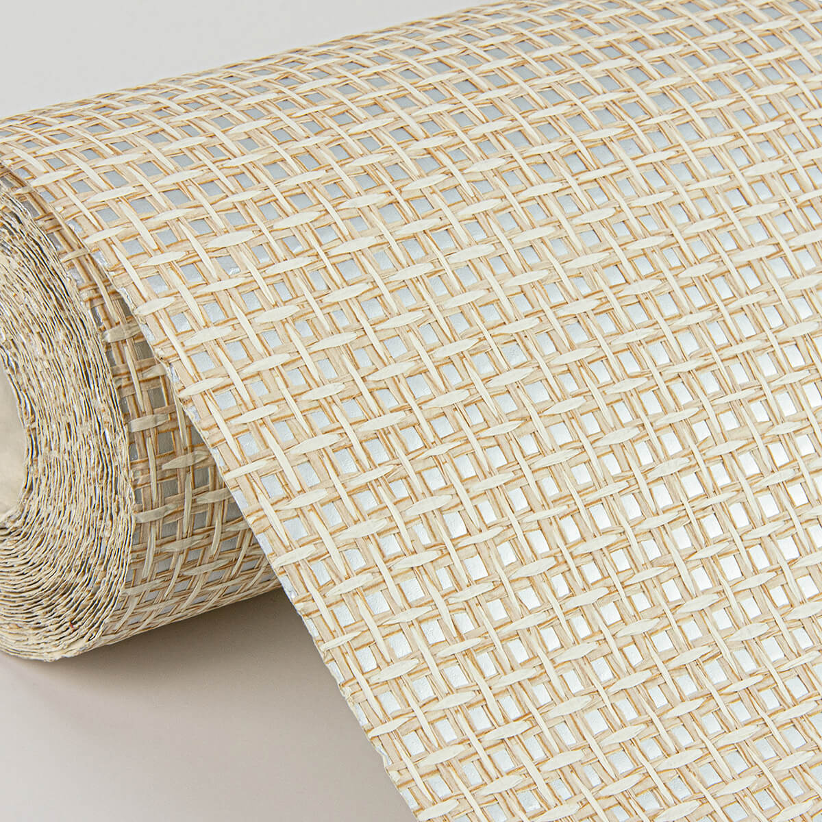 aki-silver-paper-weave-grasscloth-wallpaper-york-wallcoverings-2972-54774 - York Wallcoverings Wallpaper