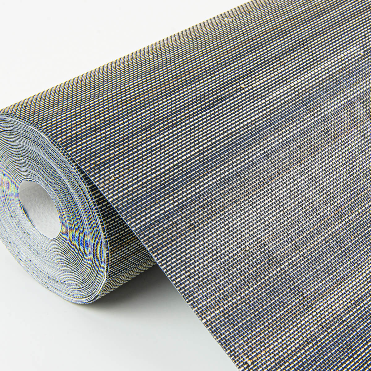 mai-indigo-abaca-grasscloth-wallpaper-york-wallcoverings-2972-86104 - York Wallcoverings Wallpaper