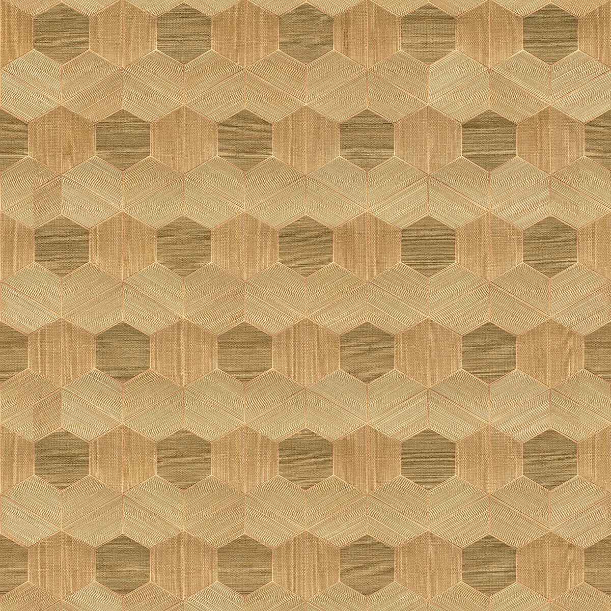 Linzhi Copper Sisal Grasscloth Wallpaper - York Wallcoverings - 2972-86115