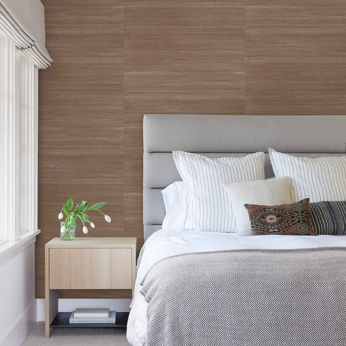 Caihon Rust Sisal Grasscloth Wallpaper - York Wallcoverings - 2972-86117 - York Wallcoverings Wallpaper