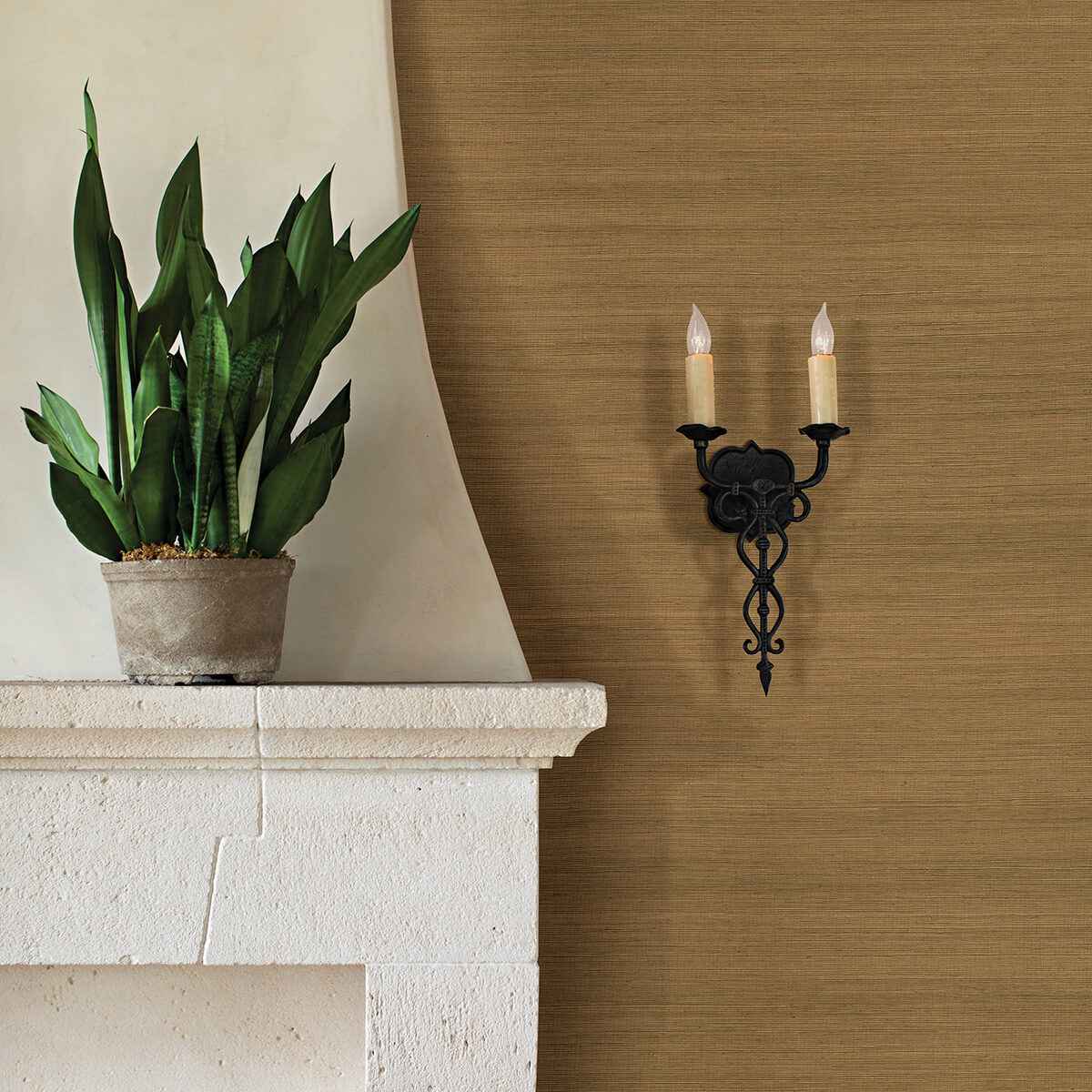 Caihon Bronze Sisal Grasscloth Wallpaper - York Wallcoverings - 2972-86119 - York Wallcoverings Wallpaper