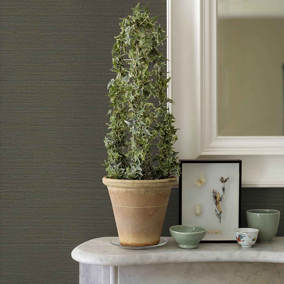 Caihon Green Sisal Grasscloth Wallpaper - York Wallcoverings - 2972-86120 - York Wallcoverings Wallpaper