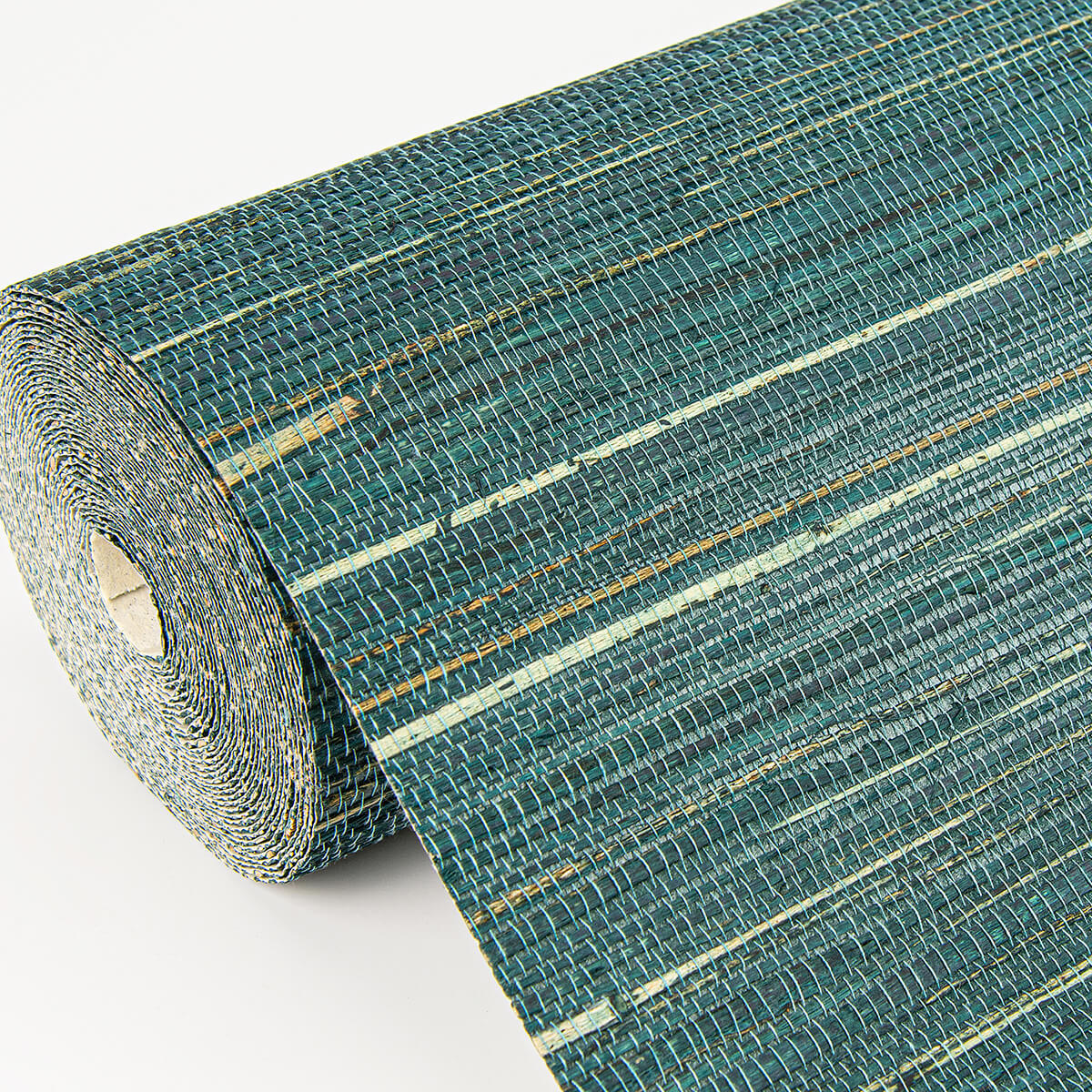 kira-teal-hemp-grasscloth-wallpaper-york-wallcoverings-2972-86126 - York Wallcoverings Papel pintado