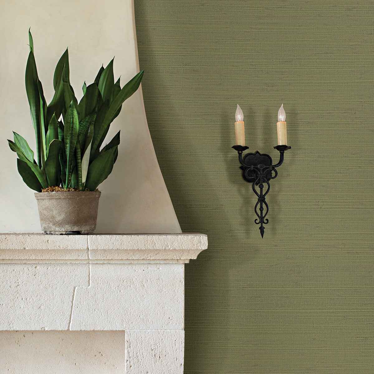 Kira Sage Hemp Grasscloth Wallpaper - York Wallcoverings - 2972-86131 - York Wallcoverings Wallpaper