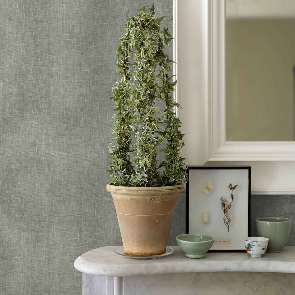 Donmei Grey Linen Wallpaper - York Wallcoverings - 2972-86135 - York Wallcoverings Wallpaper