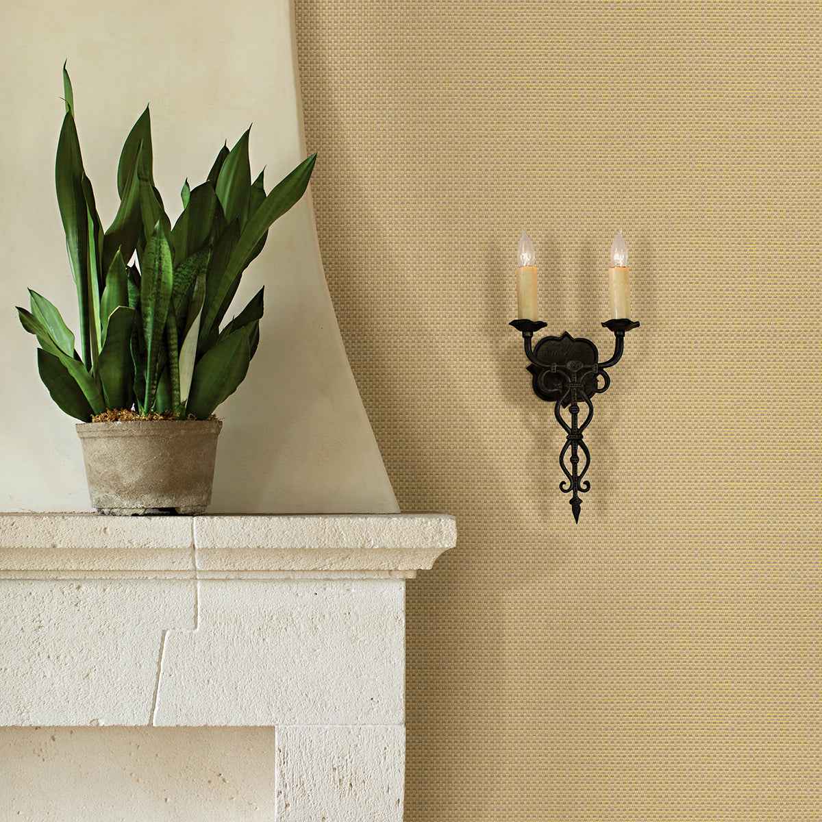 Maylin Gold Paper Weave Grasscloth Wallpaper - York Wallcoverings - 2972-86144 - York Wallcoverings Wallpaper