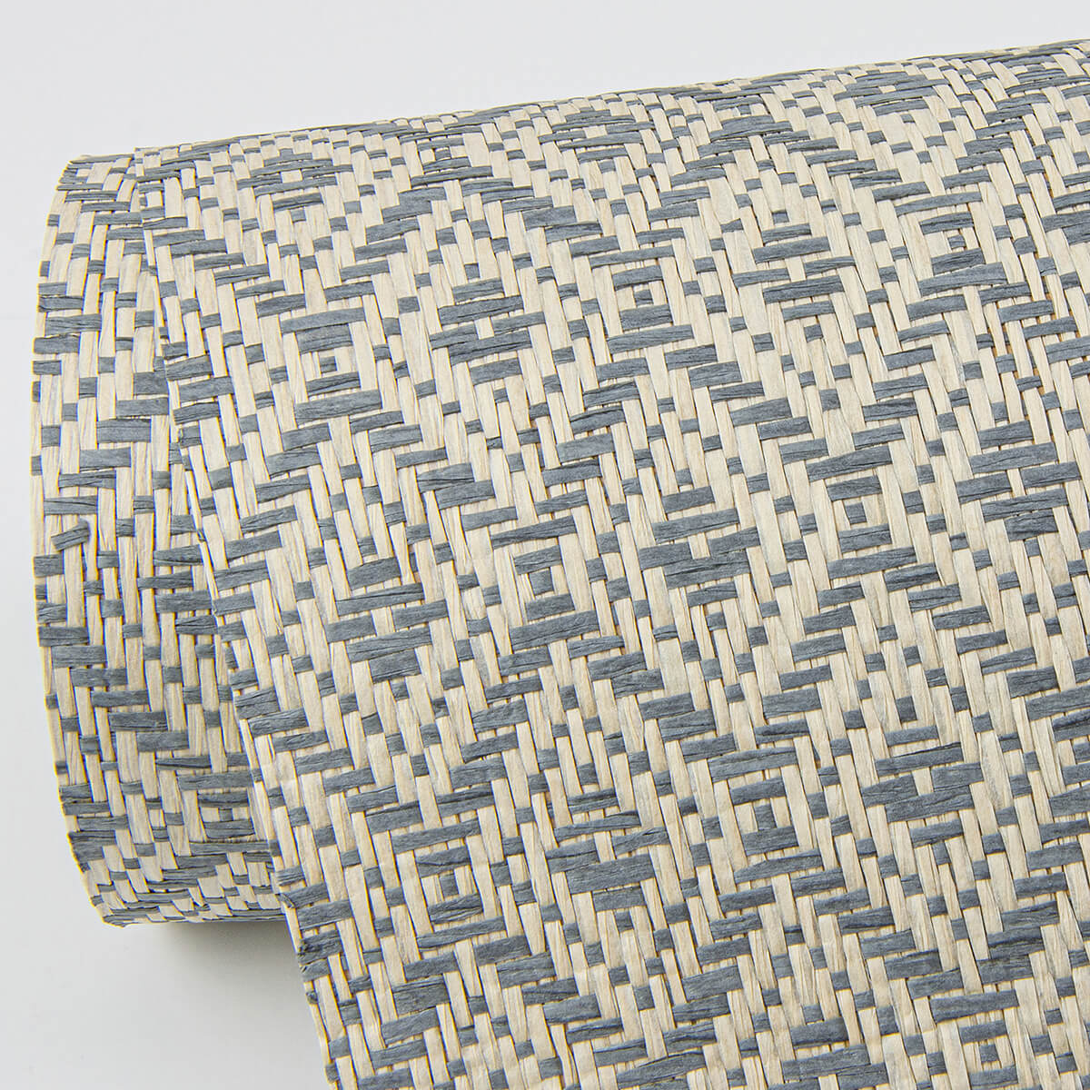 hui-denim-paper-weave-grasscloth-wallpaper-york-wallcoverings-2972-86148 - York Wallcoverings Papel pintado