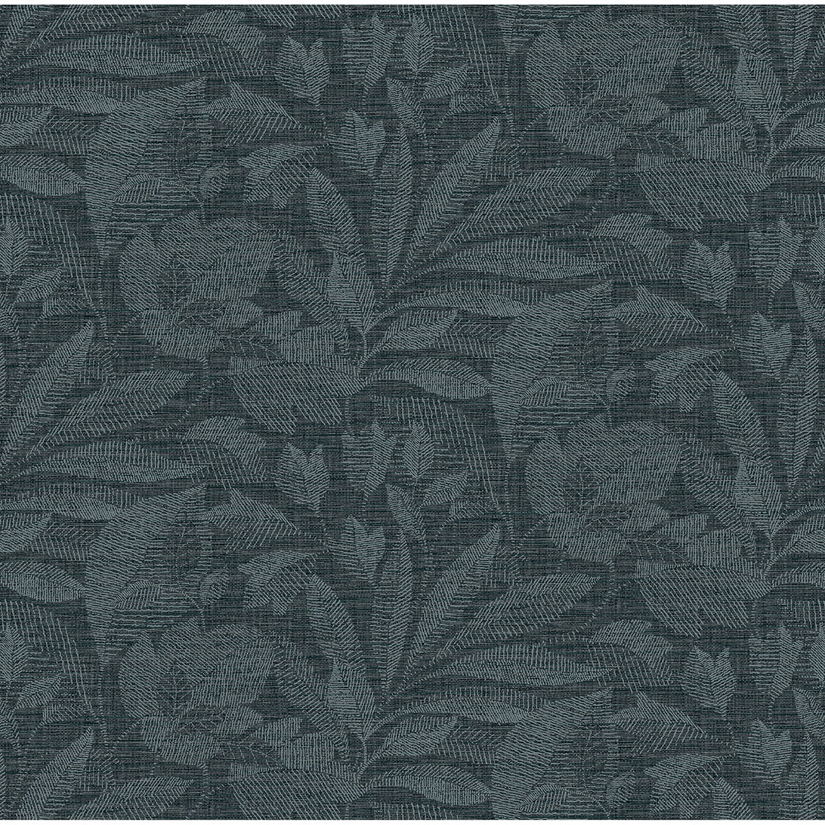 lei-navy-leaf-wallpaper-york-wallcoverings-2972-86153 - York Wallcoverings Papel pintado