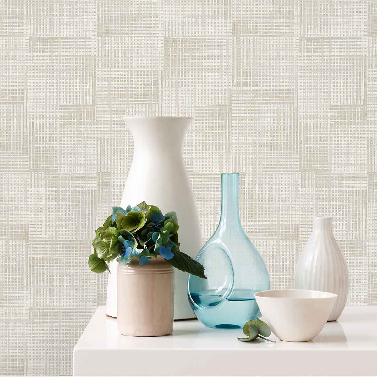 Ting Cream Lattice Wallpaper - York Wallcoverings - 2972-86161 - York Wallcoverings Wallpaper