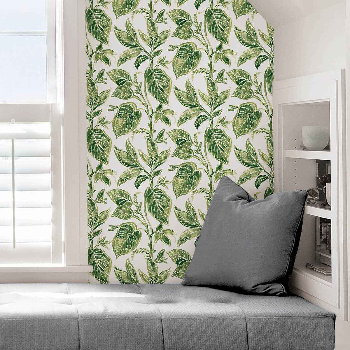 Green Caryota Peel & Stick Wallpaper - York Wallcoverings - NUS4446 - York Wallcoverings Wallpaper