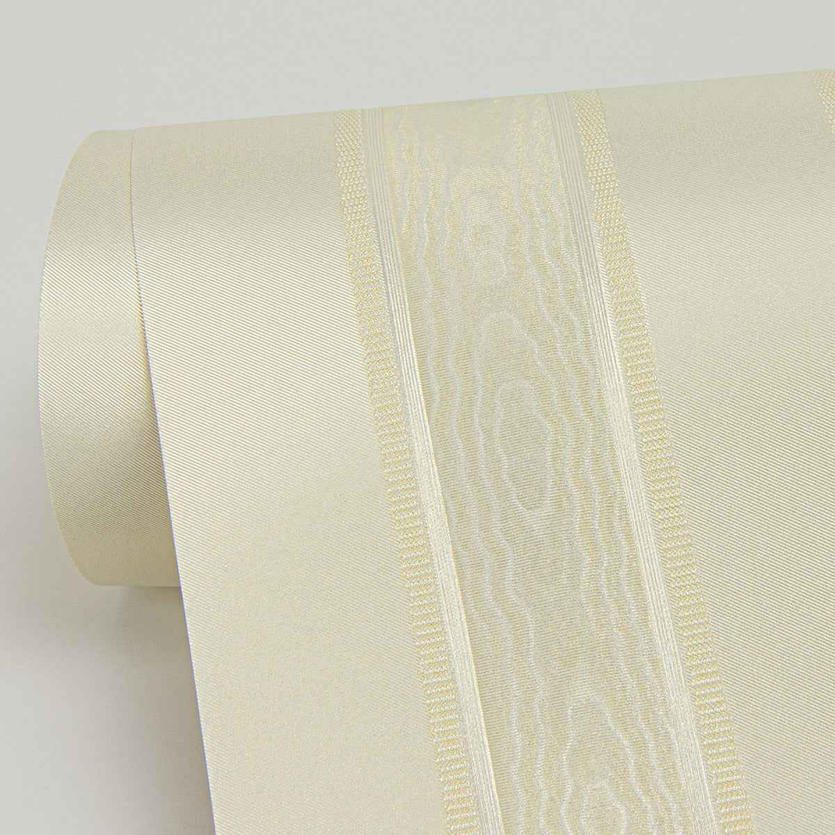 Zeta Light Yellow Moire Stripe Wallpaper - York Wallcoverings - 4058-21791 - York Wallcoverings Wallpaper