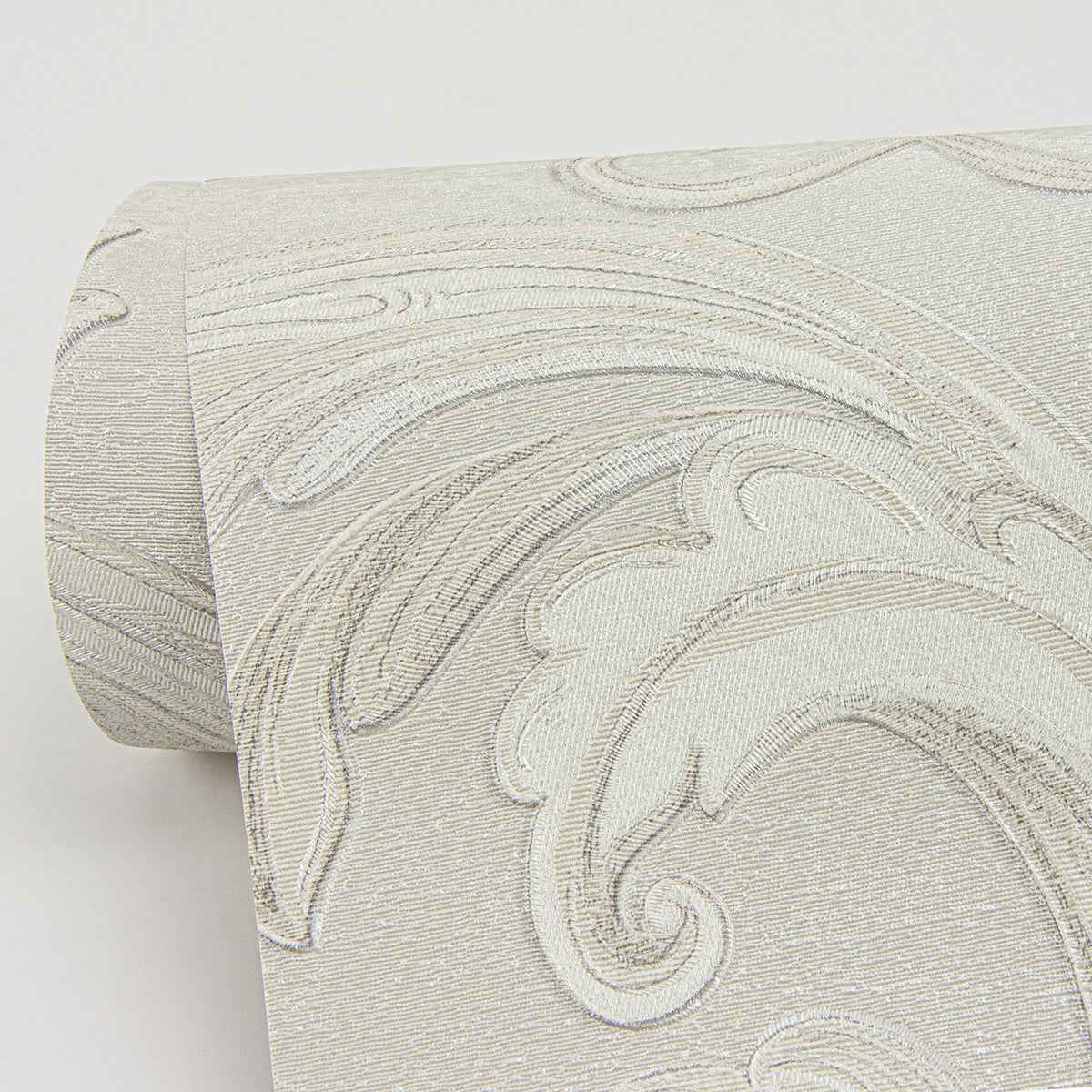 Noemi Silver Acanthus Wallpaper - York Wallcoverings - 4058-24834 - York Wallcoverings Wallpaper