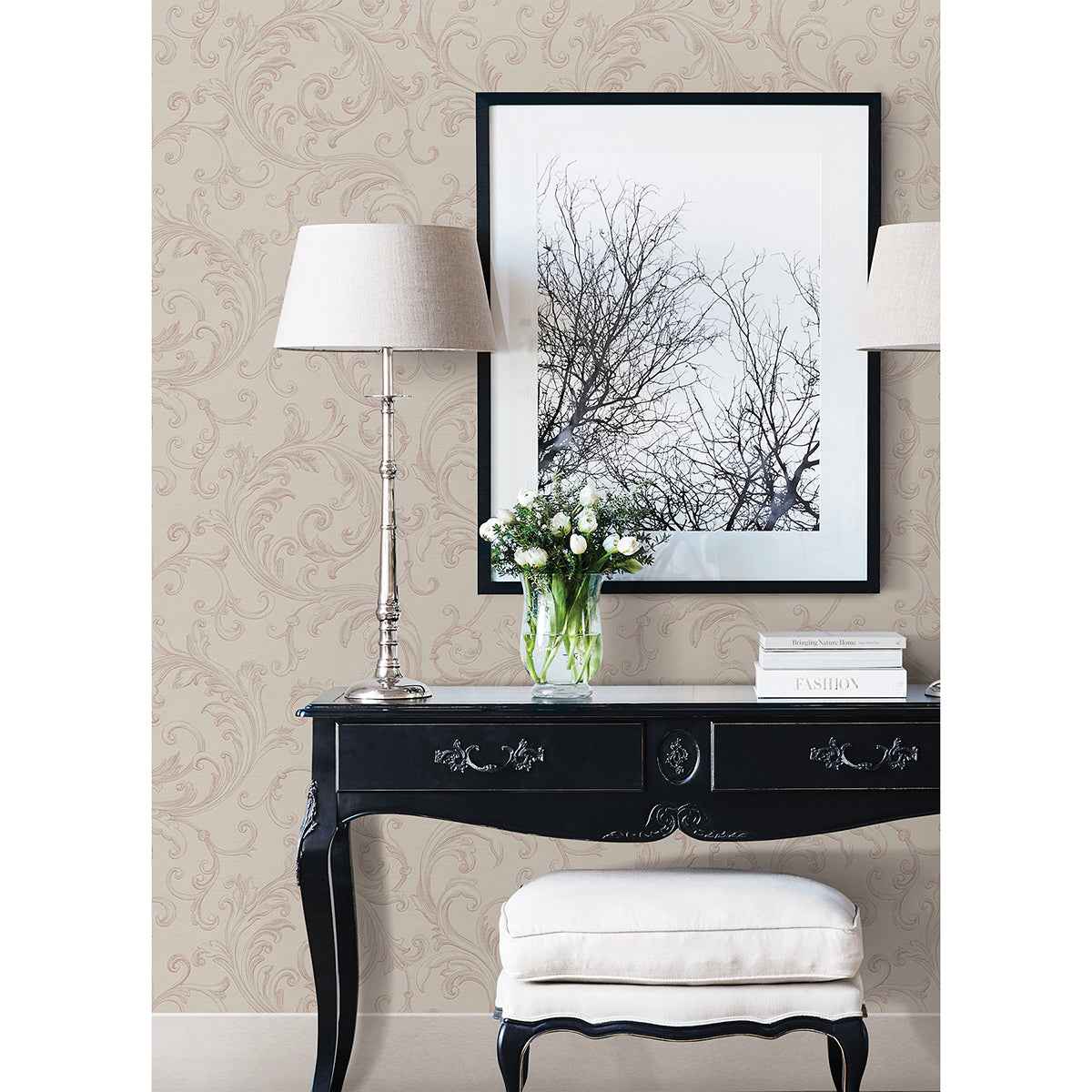 Noemi Rose Acanthus Wallpaper - York Wallcoverings - 4058-24835 - York Wallcoverings Wallpaper