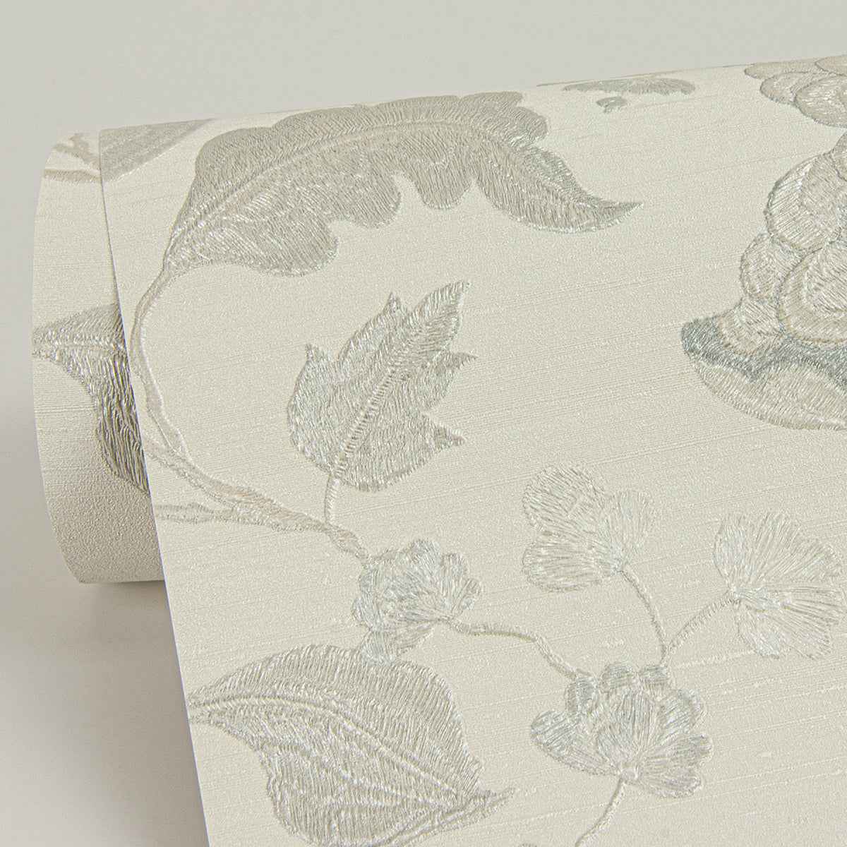 Vittoria White Floral Wallpaper - York Wallcoverings - 4058-24844