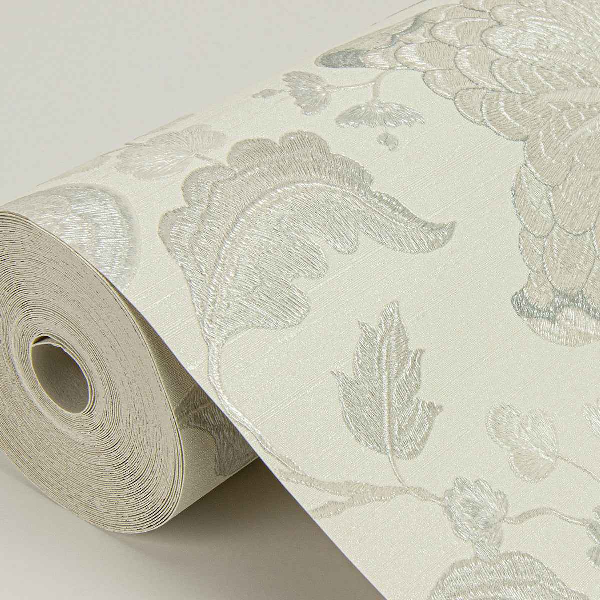 Vittoria White Floral Wallpaper - York Wallcoverings - 4058-24844 - York Wallcoverings Wallpaper