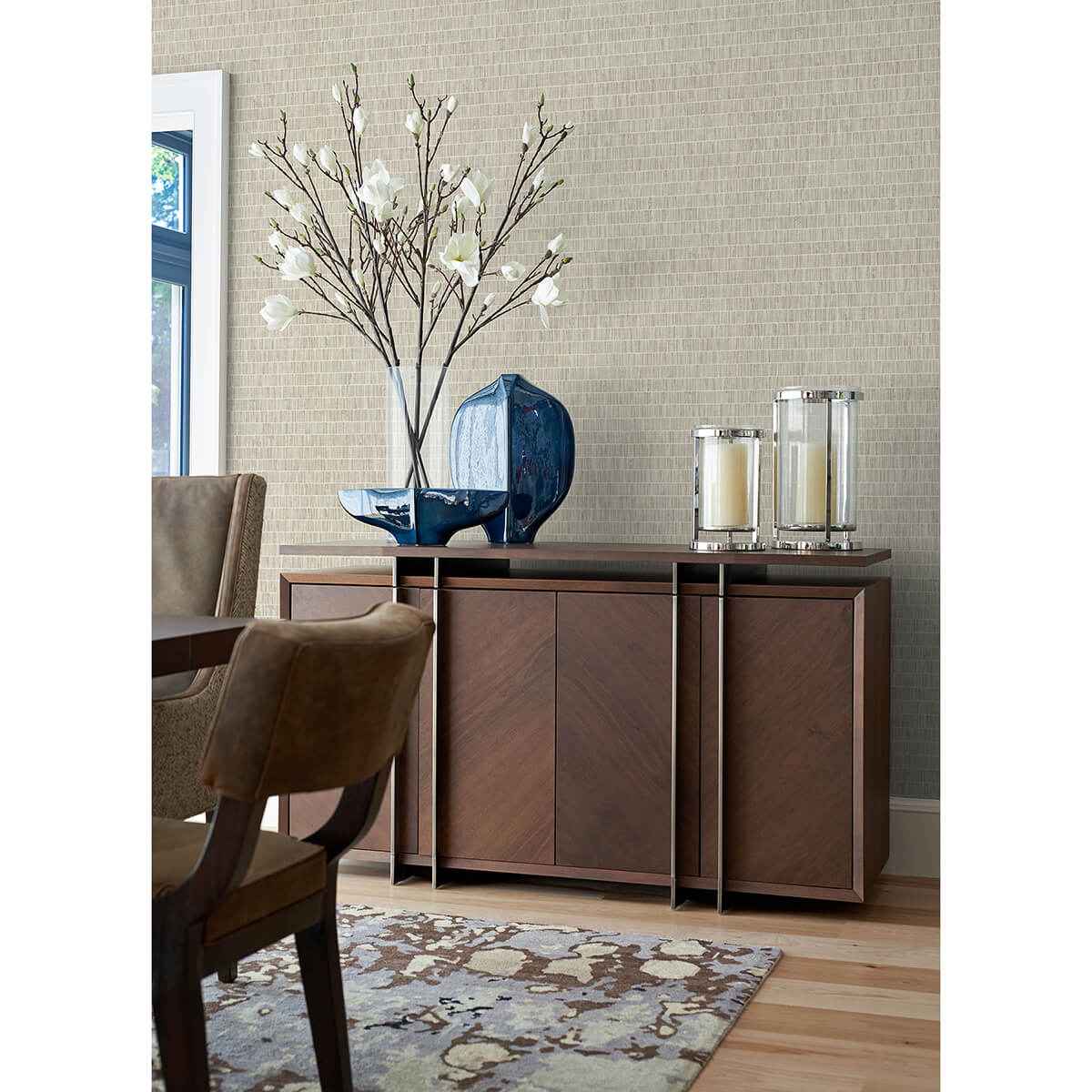Luz Taupe Faux Grasscloth Wallpaper - York Wallcoverings - 2984-70007 - York Wallcoverings Wallpaper