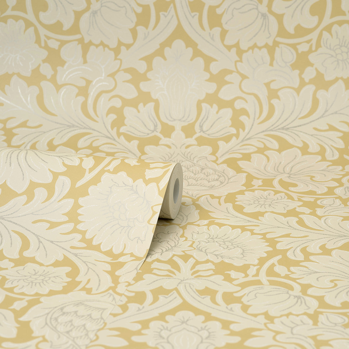bamburg-mustard-floral-wallpaper-york-wallcoverings-m1682 - York Wallcoverings Wallpaper