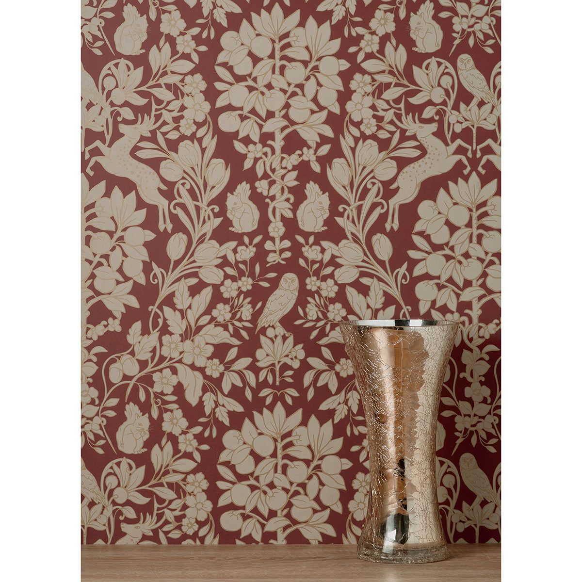 richmond-maroon-floral-wallpaper-york-wallcoverings-m1685 - York Wallcoverings Wallpaper