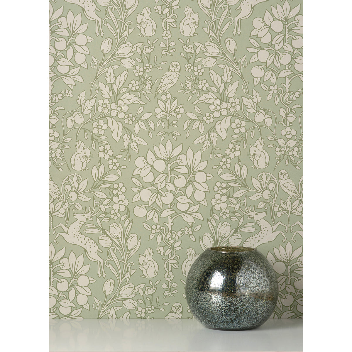 richmond-sage-floral-wallpaper-york-wallcoverings-m1688 - York Wallcoverings Wallpaper
