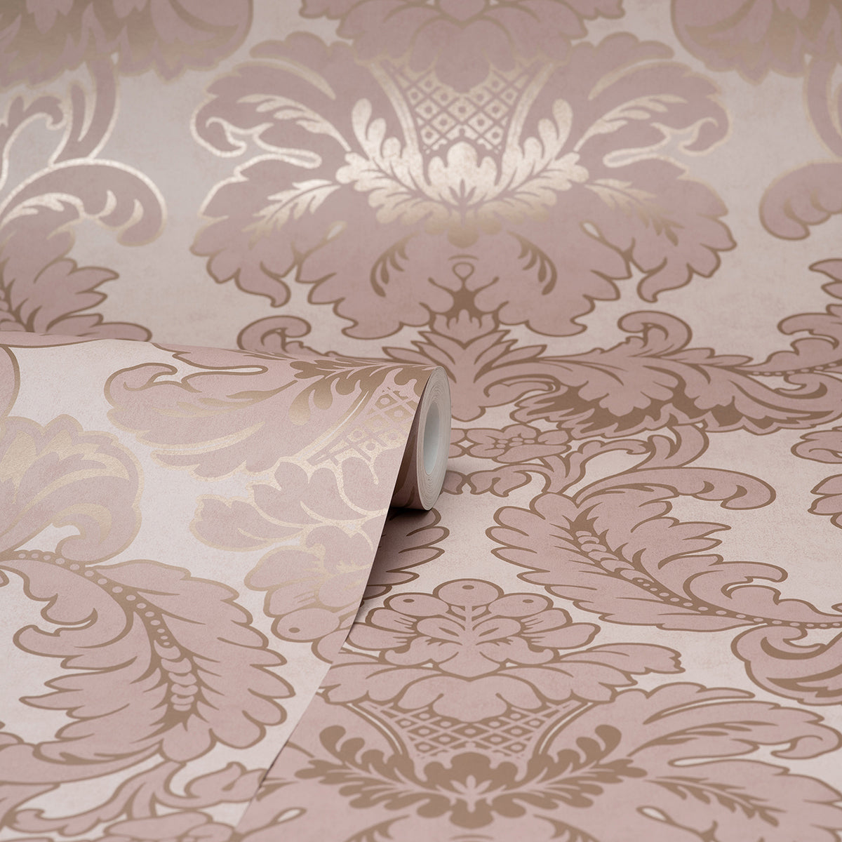 windsor-pink-damask-wallpaper-york-wallcoverings-m1706 - York Wallcoverings Papel pintado