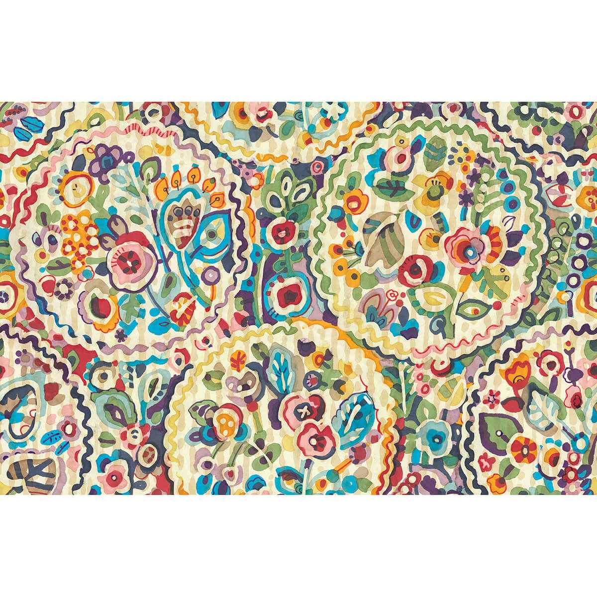 Multi Camille Peel & Stick Wallpaper - York Wallcoverings - CBS4506 - York Wallcoverings Wallpaper