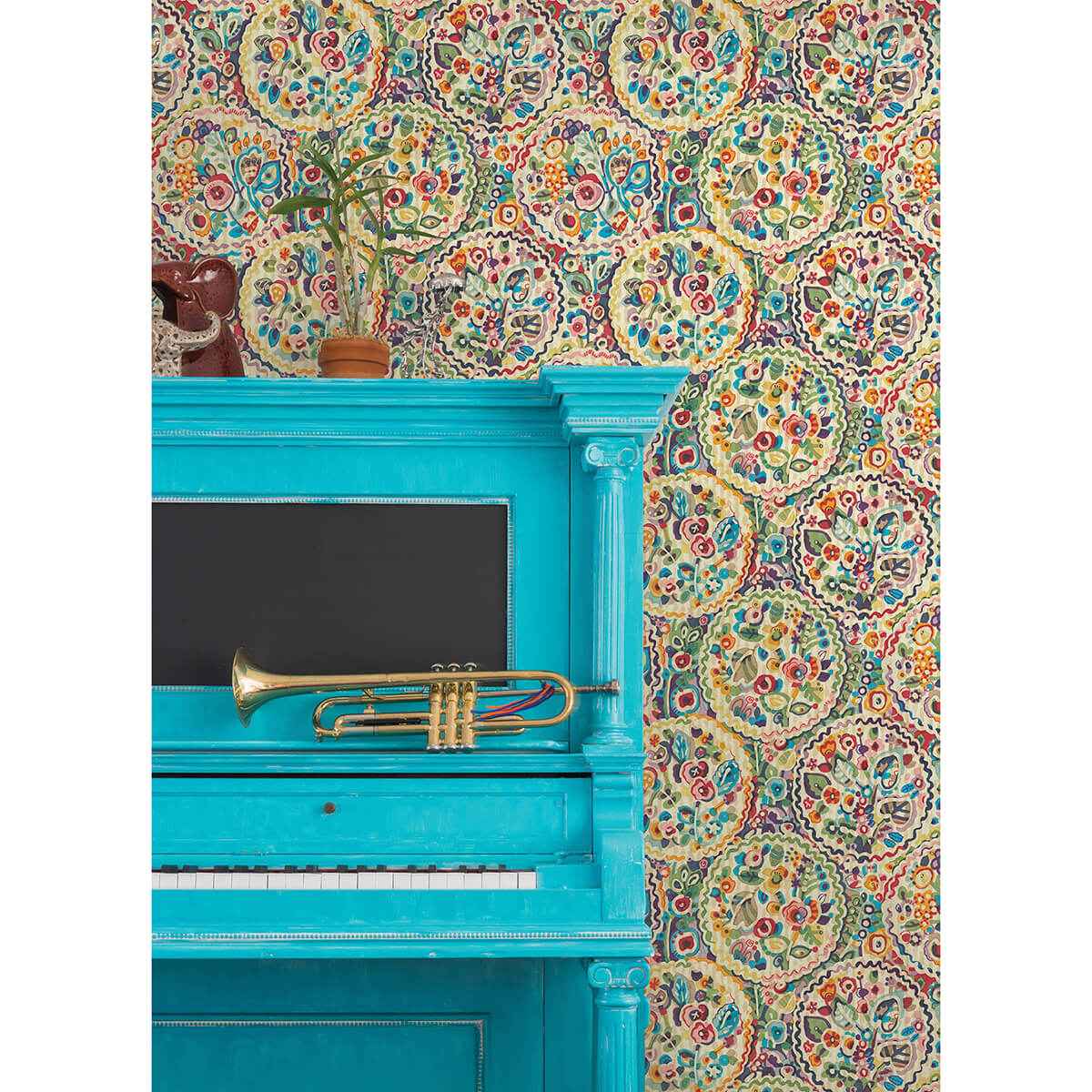 Multi Camille Peel & Stick Wallpaper - York Wallcoverings - CBS4506 - York Wallcoverings Wallpaper