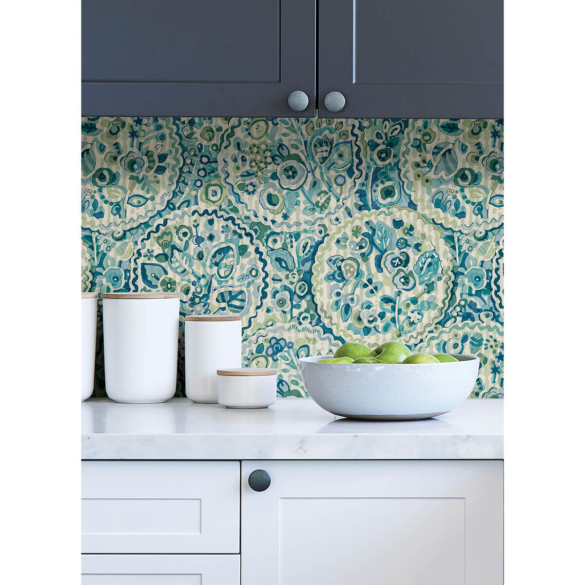 teal-camille-peel-and-stick-wallpaper-york-wallcoverings-cbs4507 - York Wallcoverings Wallpaper