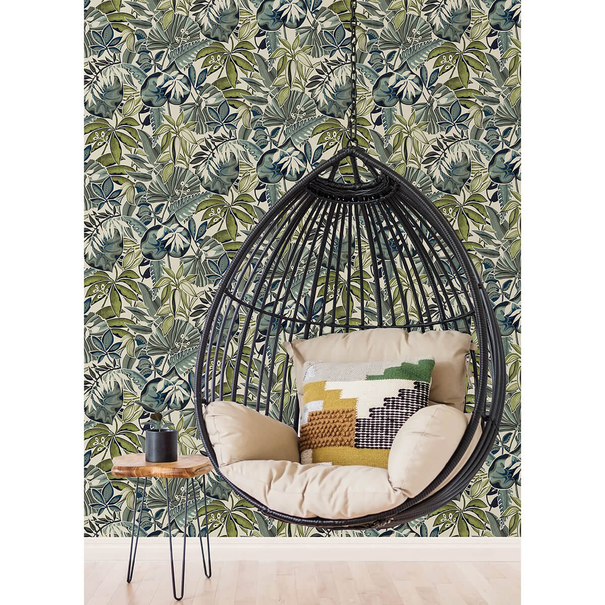 Slate Feuilles Peel & Stick Wallpaper - York Wallcoverings - CBS4514 - York Wallcoverings Wallpaper