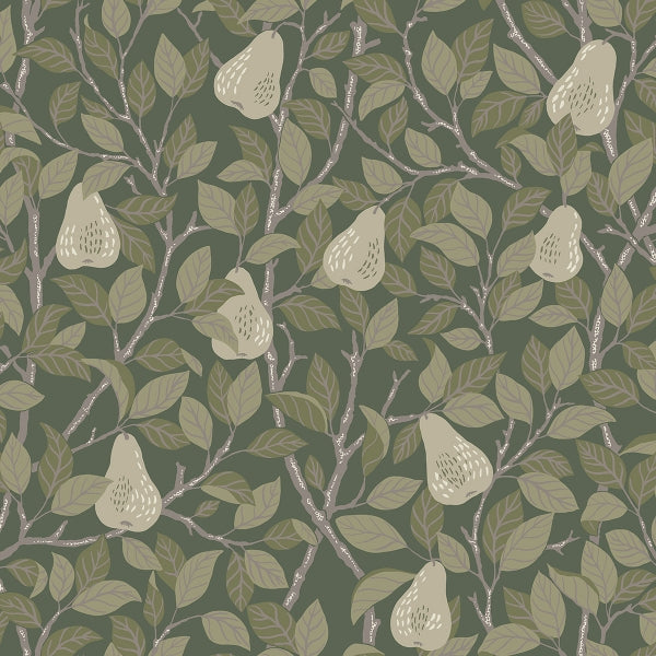 Pirum Green Pear Wallpaper - York Wallcoverings - 2999-13105