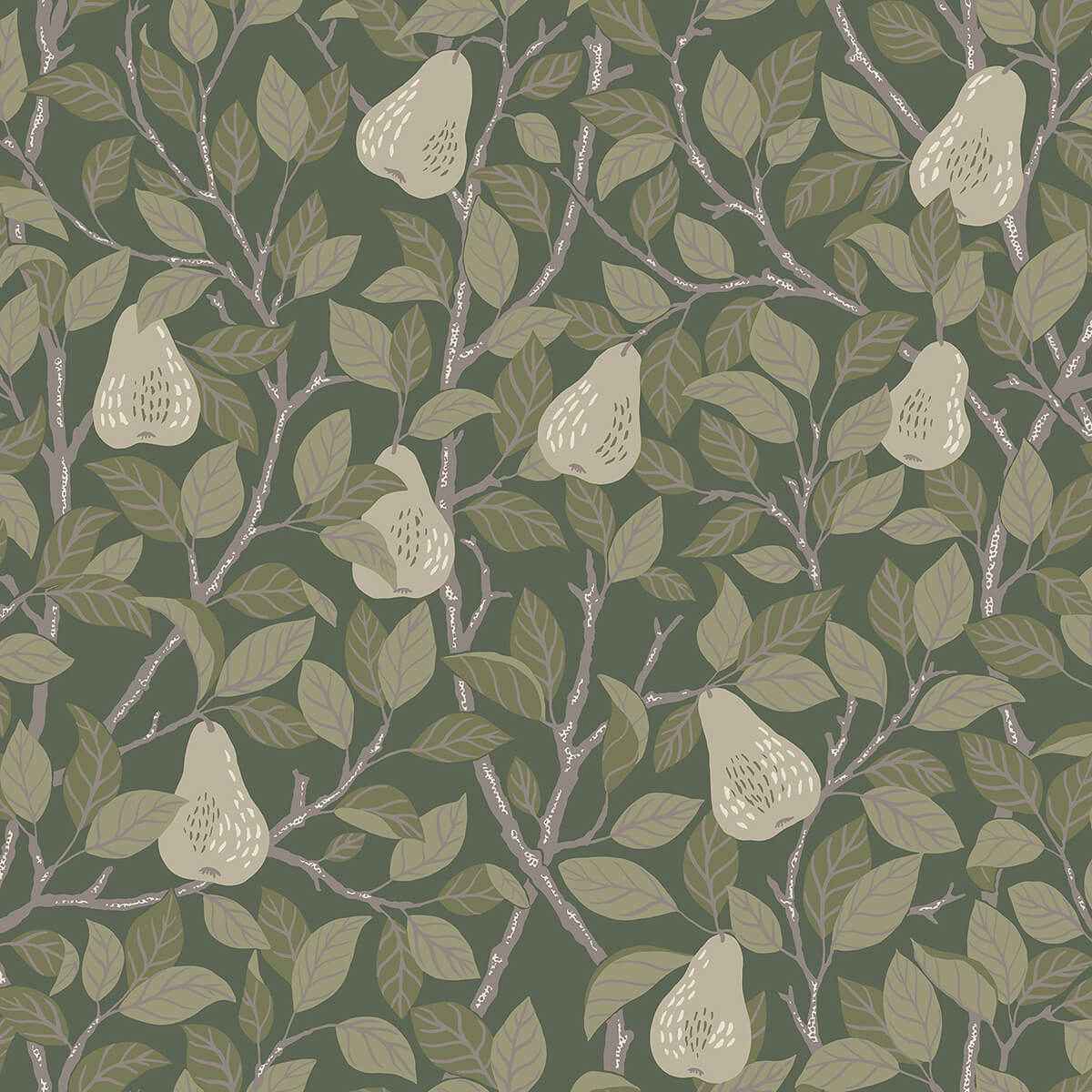 Pirum Green Pear Wallpaper - York Wallcoverings - 2999-13105