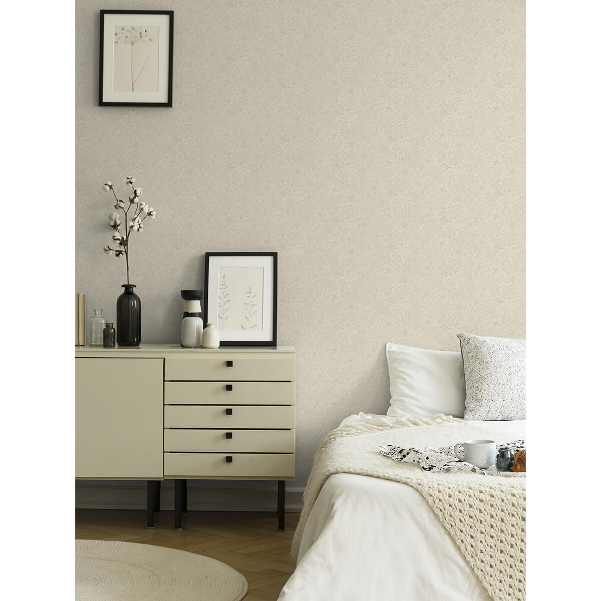 wilma-white-block-print-wallpaper-york-wallcoverings-2999-13125 - York Wallcoverings Wallpaper