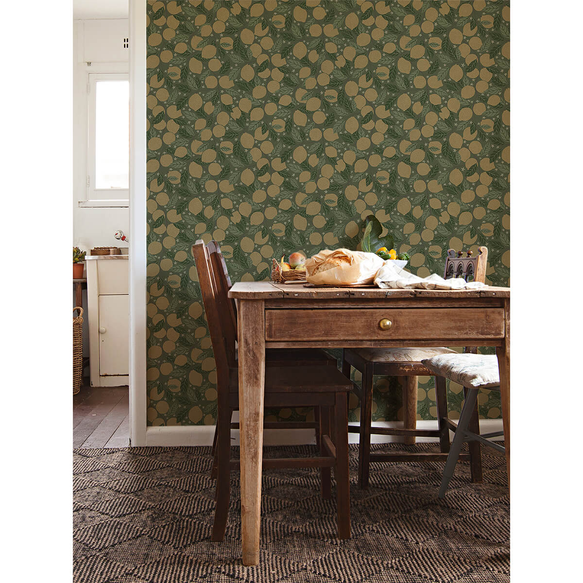 lemona-green-fruit-tree-wallpaper-york-wallcoverings-2999-44119 - York Wallcoverings Wallpaper