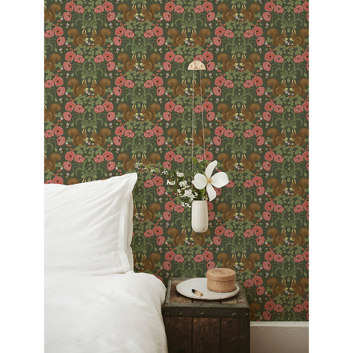 kurre-dark-green-woodland-damask-wallpaper-york-wallcoverings-2999-44124 - York Wallcoverings Wallpaper