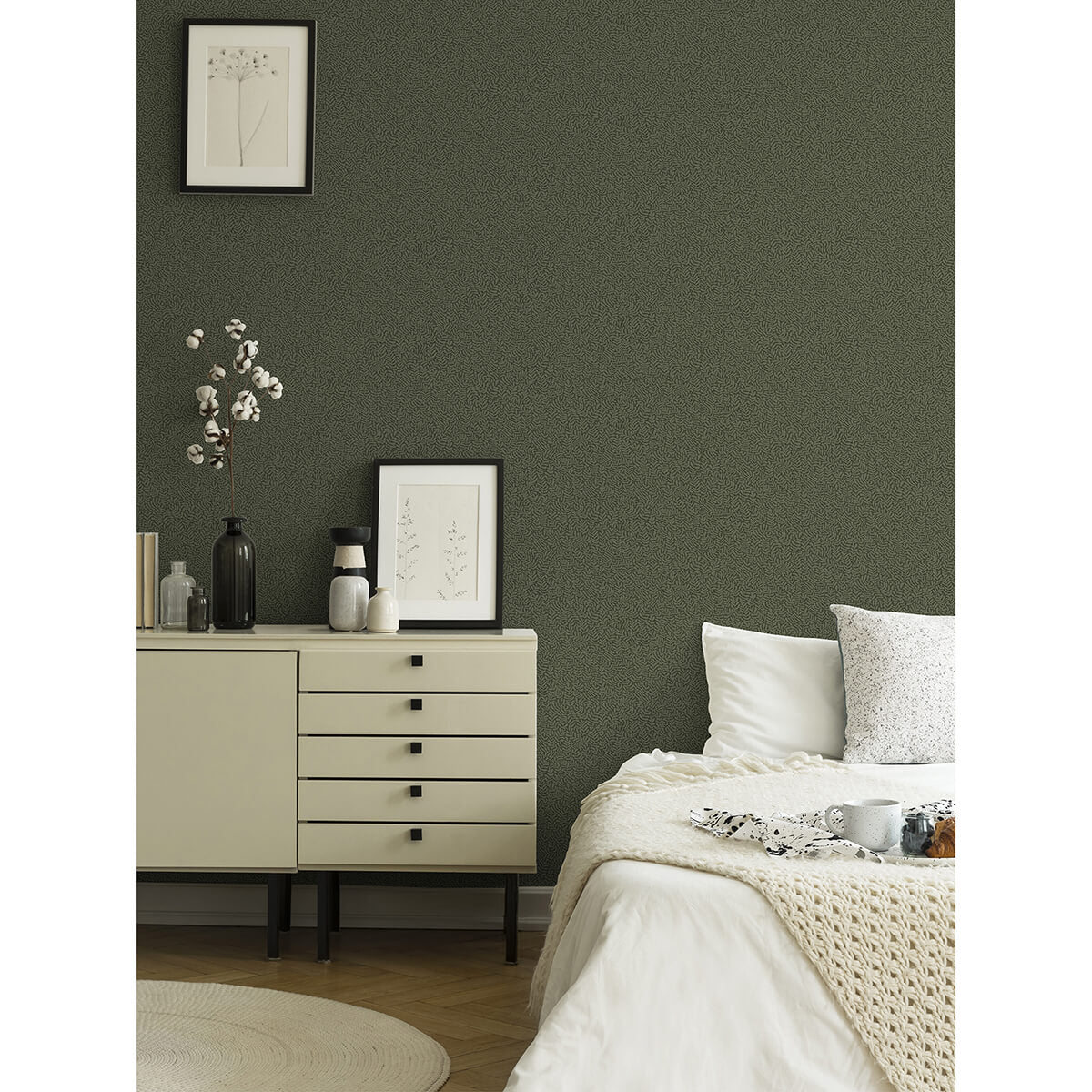 anna-dark-green-fern-trail-wallpaper-york-wallcoverings-2999-55000 - York Wallcoverings Wallpaper