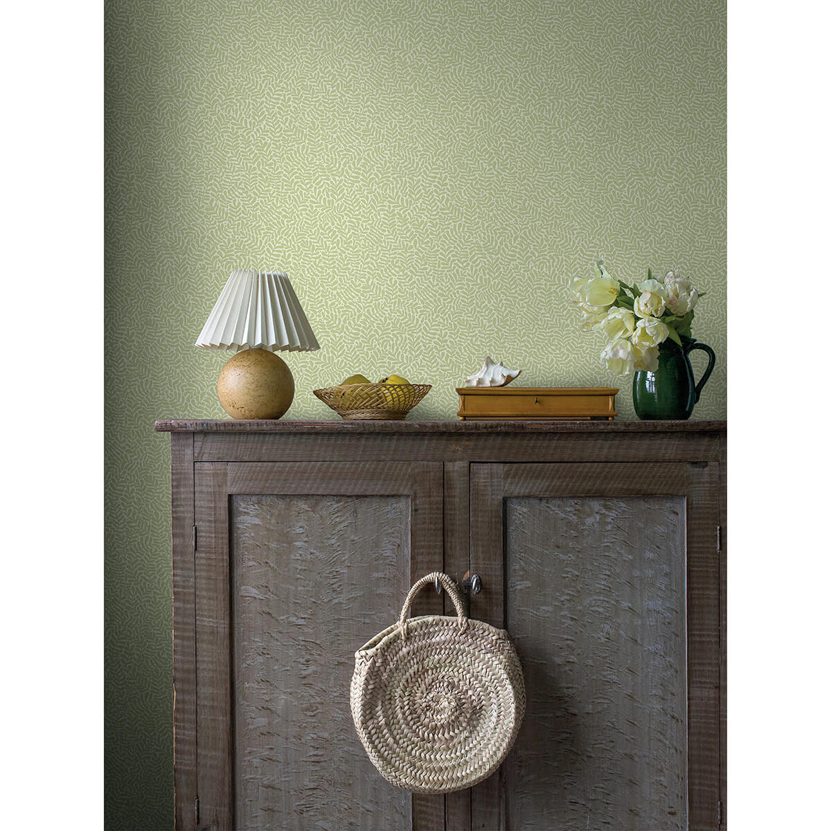 anna-light-green-fern-trail-wallpaper-york-wallcoverings-2999-55001 - York Wallcoverings Wallpaper