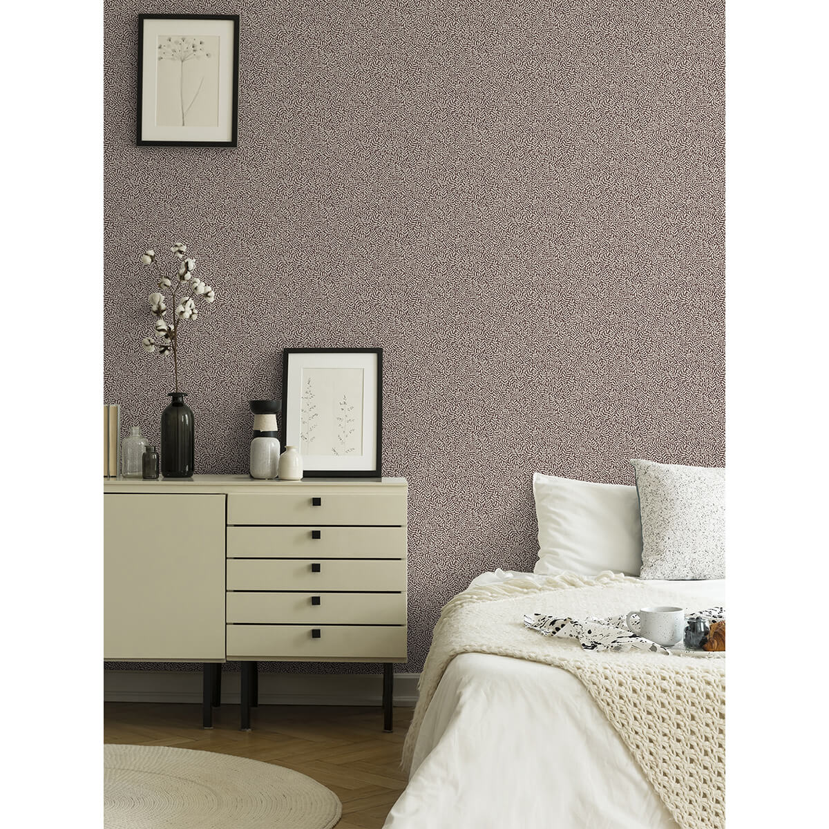 anna-purple-fern-trail-wallpaper-york-wallcoverings-2999-55005 - York Wallcoverings Wallpaper
