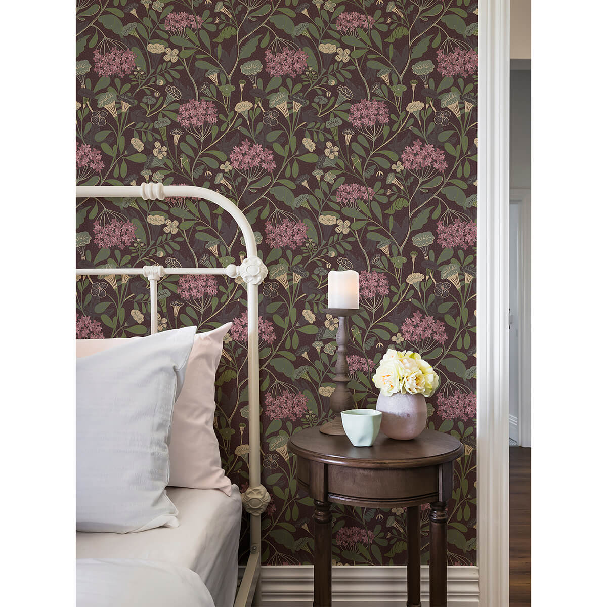 hybbe-purple-garden-wallpaper-york-wallcoverings-2999-55024 - York Wallcoverings Wallpaper