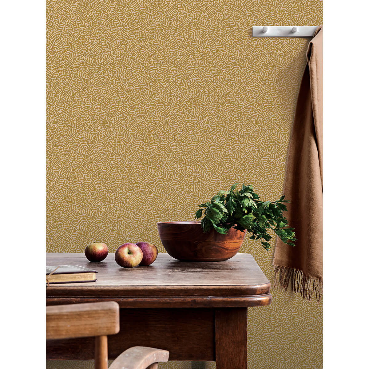 anna-mustard-fern-trail-wallpaper-york-wallcoverings-2999-55003 - York Wallcoverings Wallpaper