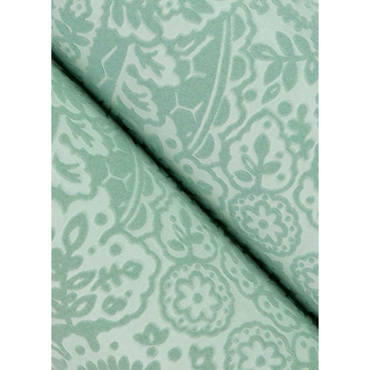 Maris Mint Flock Damask Wallpaper - York Wallcoverings - 2973-87369 - York Wallcoverings Wallpaper
