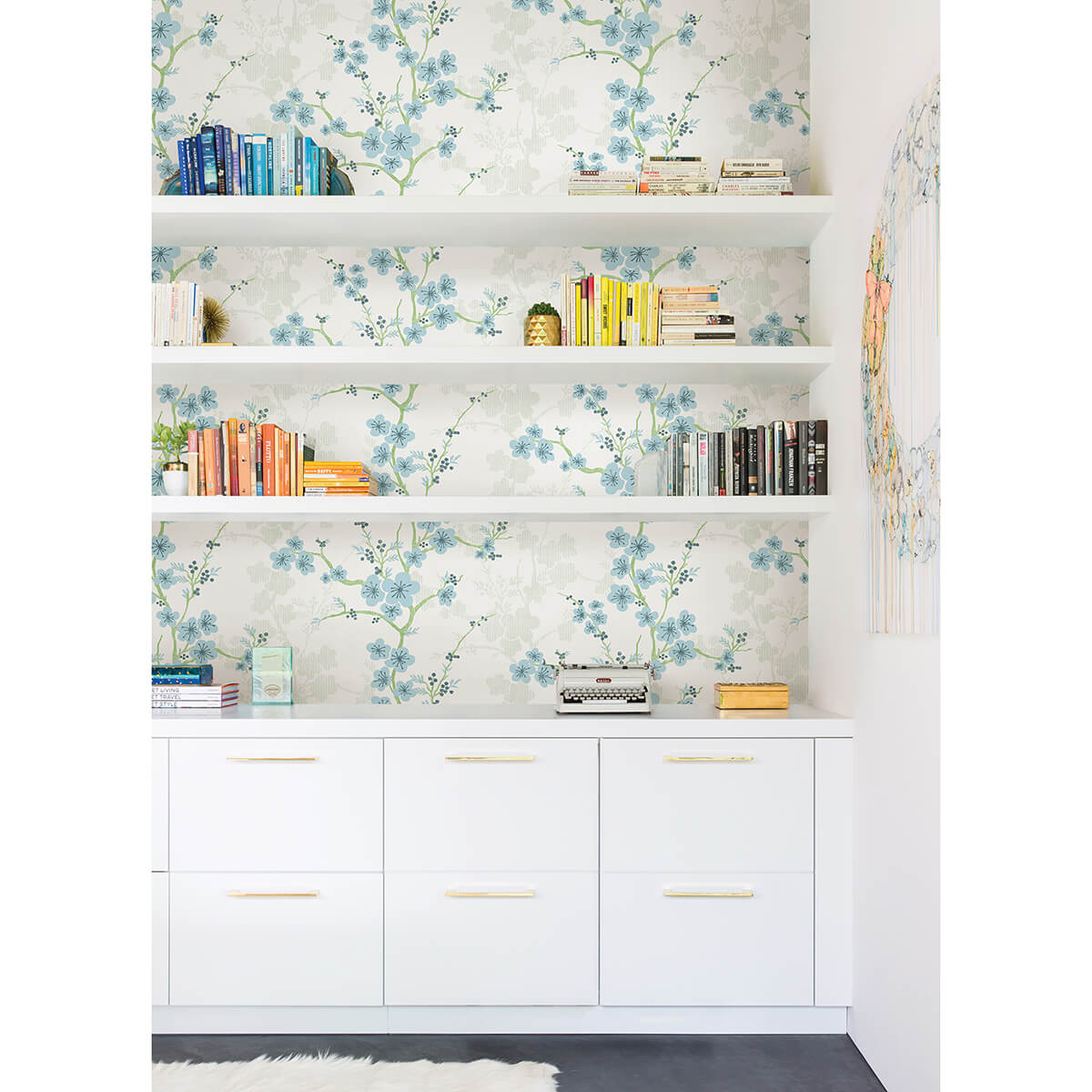 nicolette-light-blue-floral-trail-wallpaper-york-wallcoverings-2973-90107 - York Wallcoverings Papel pintado