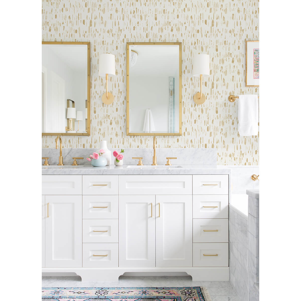 dwell-gold-brushstrokes-wallpaper-york-wallcoverings-2973-90203 - York Wallcoverings Papel pintado