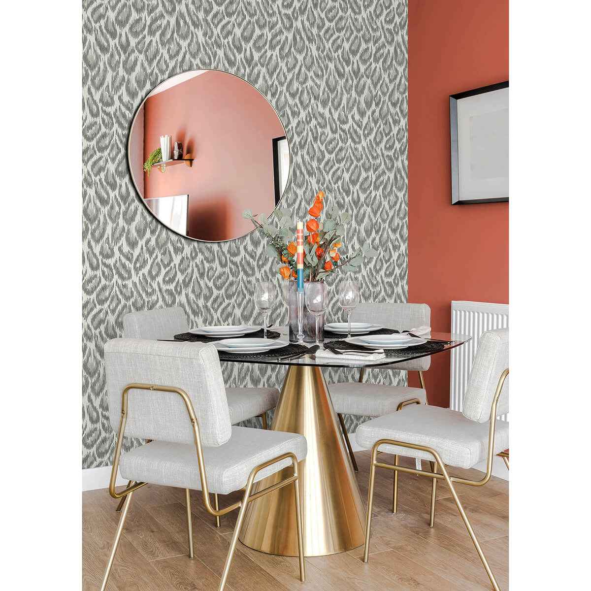 Electra Grey Leopard Spot String Wallpaper - York Wallcoverings - 2973-90302 - York Wallcoverings Wallpaper