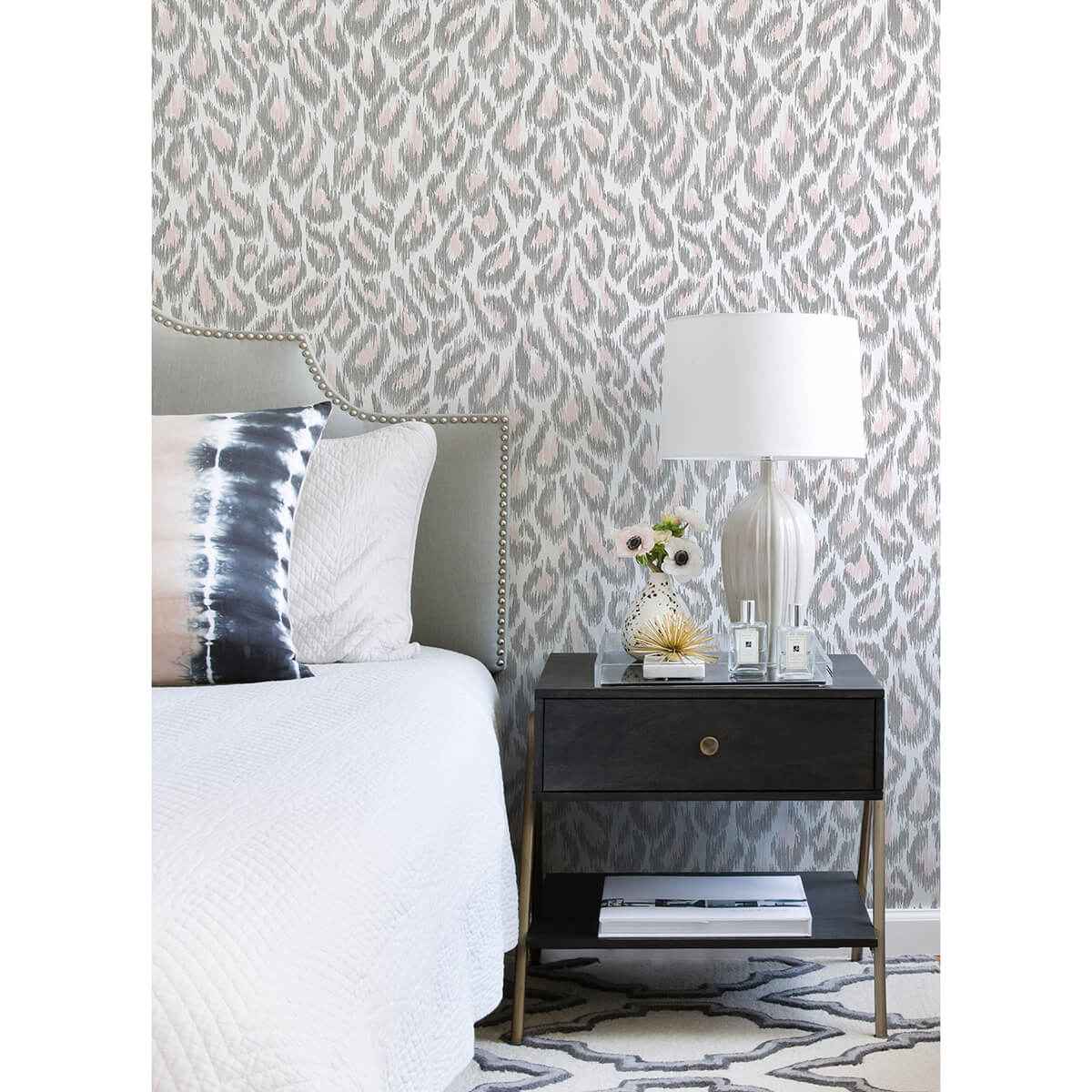 Electra Blush Leopard Spot String Wallpaper - York Wallcoverings - 2973-90303 - York Wallcoverings Wallpaper
